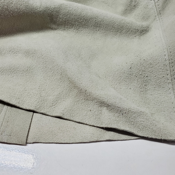 Bergdorf Goodman Calvin Klein Light Sage Green Suede Maxi Skirt - Picture 7 of 12